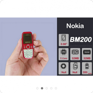 گوشی ساده مینی انگشتی مدل Nokia BM200 دو سیم کارت (گارانتی سلامت 7روزه تست و تعویض)