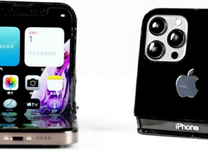 گوشی ساده دکمه ای تاشو طرح آیفون اپل .برندvip ساده تاشو 4 سیم کارت مدل P20 در طرح آیفون ا P20 foldable mobile phone