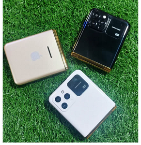 گوشی ساده دکمه ای تاشو طرح آیفون اپل .برندvip ساده تاشو 4 سیم کارت مدل P20 در طرح آیفون ا P20 foldable mobile phone