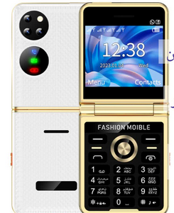 گوشی ساده دکمه ای تاشو طرح آیفون اپل .برندvip ساده تاشو 4 سیم کارت مدل P21 در طرح آیفون ا P21 foldable mobile phone