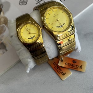 ساعت ست زنانه و مردانه برند جم استار gemstar کیفیت عالی بدنه تمام استیل ضد زنگ و حساسیت