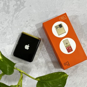 گوشی ساده دکمه ای تاشو طرح آیفون اپل .برندvip ساده تاشو 4 سیم کارت مدل P20 در طرح آیفون ا P20 foldable mobile phone