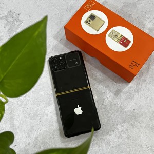 گوشی ساده دکمه ای تاشو طرح آیفون اپل .برندvip ساده تاشو 4 سیم کارت مدل P20 در طرح آیفون ا P20 foldable mobile phone