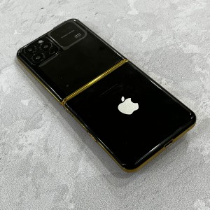 گوشی ساده دکمه ای تاشو طرح آیفون اپل .برندvip ساده تاشو 4 سیم کارت مدل P20 در طرح آیفون ا P20 foldable mobile phone