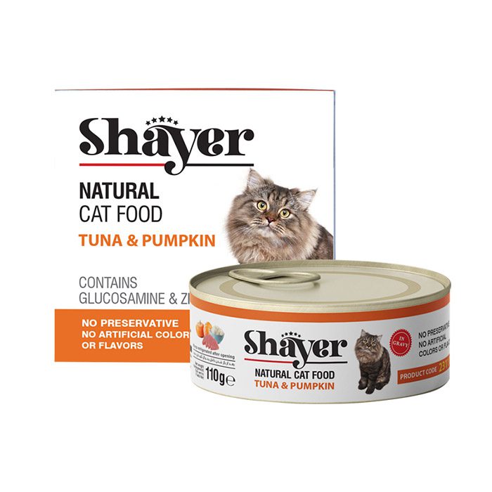 کنسرو گربه نچرال مرغ و هویچ در سس گوشت (Natural ) شایر 110گرمی