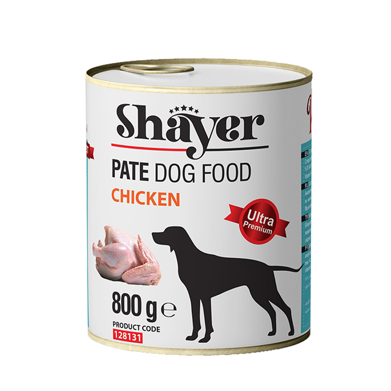 کنسرو مرغ سگ پته شایر 800 گرم