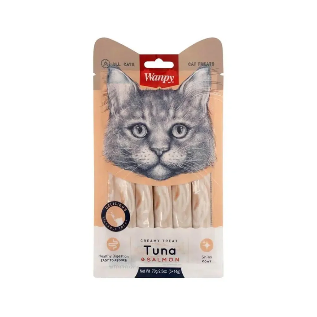 بستنی ونپی گربه بسته 5 عددی تن ماهی و سالمون