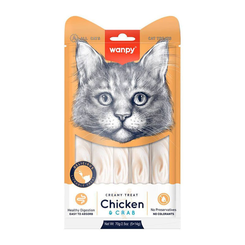 بستنی ونپی گربه بسته 5 عددی مرغ و خرچنگ