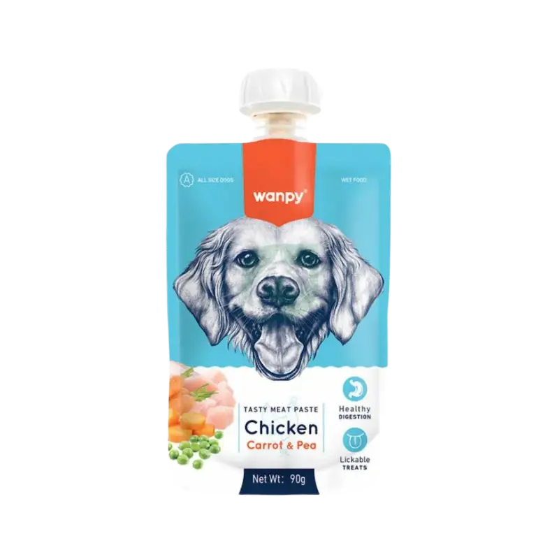 ونپی پودینگ سگ با طعم مرغ، هویچ و نخود فرنگی وزن 90 گرم