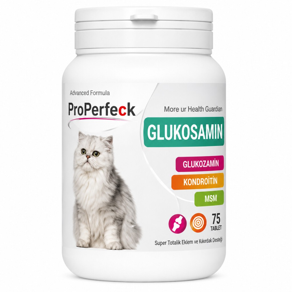 قرص گلوکزآمین گربه پروپرفک Properfeck Cat Glucosamine Tablet بسته 75 عددی