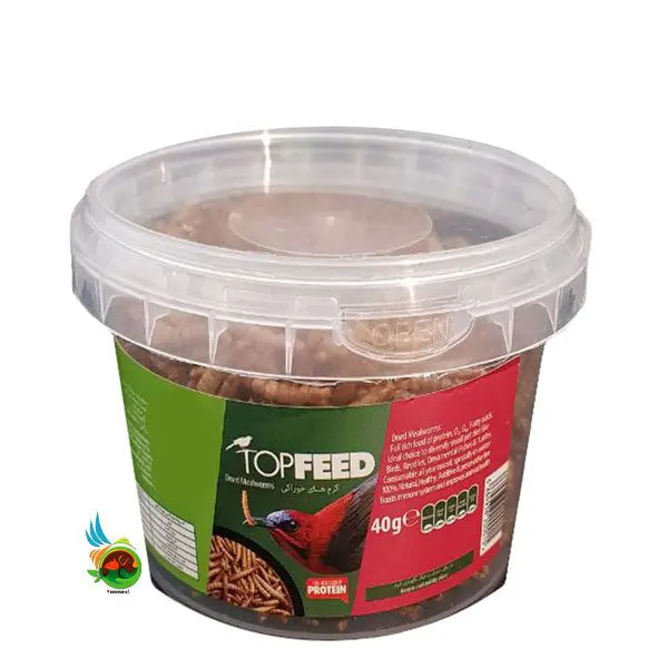 میل ورم خشک شده پرندگان تاپ فید  وزن 40گرم