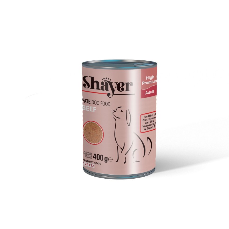 کنسرو گوشت قرمز سگ  پته  شایر  400گرم