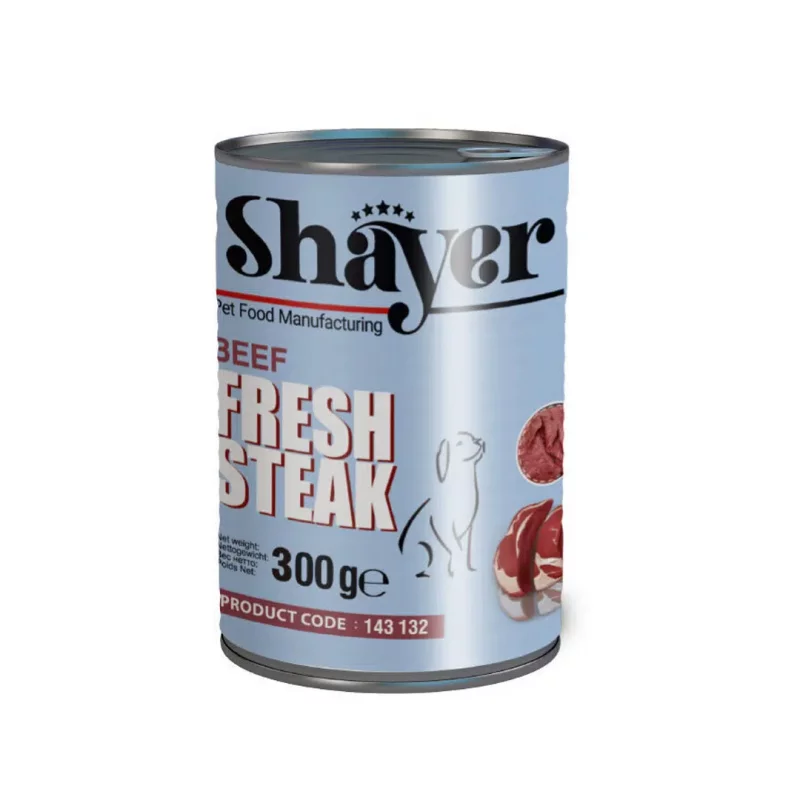 کنسرو سگ بیف استیک شایر 300 گرم
