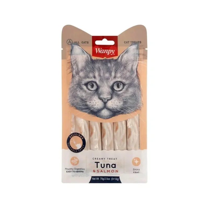 بستنی ونپی گربه بسته 5 عددی تن ماهی و سالمون