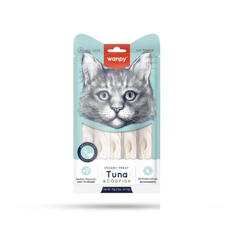 بستنی ونپی گربه بسته 5 عددی تن ماهی و ماهی کاد