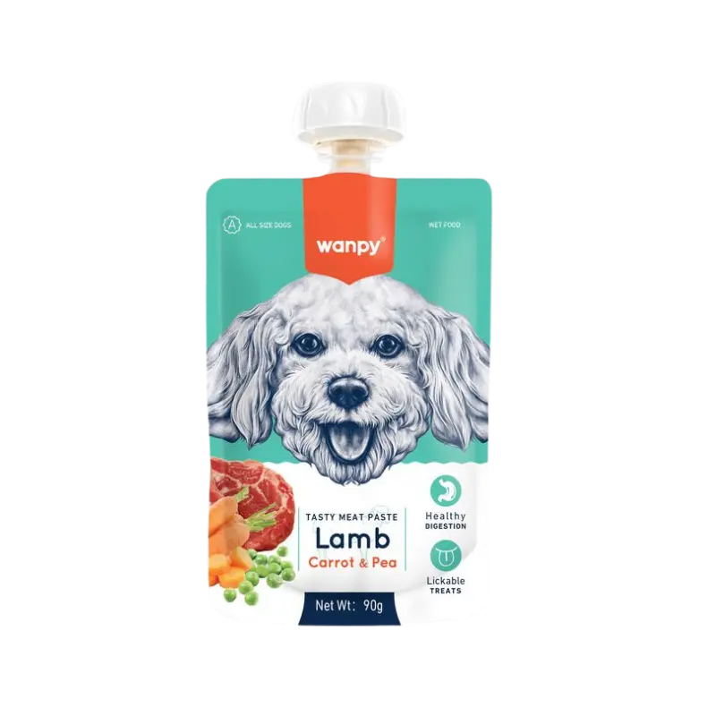 ونپی پودینگ سگ با طعم گوشت بره، هویچ و نخود فرنگی وزن 90 گرم
