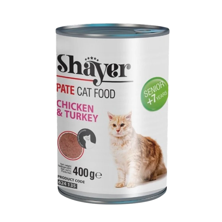کنسرو گربه میانسال (pate senior)  پته سینیور شایر 400گرمی