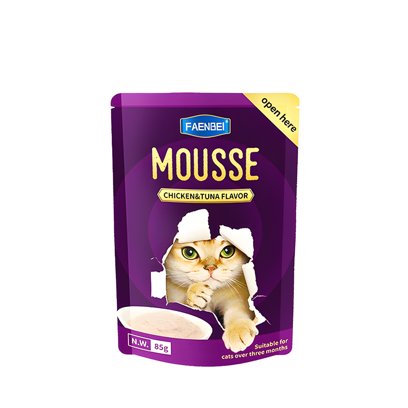 پوچ گربه فنبی مدل موس با طعم مرغ و ماهی Faenbei Cat Mouse with Chicken وزن 85 گرم