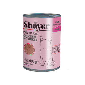 کنسرو گربه مرغ و بوقلمون پته  ( Pate ) شایر 400 گرم