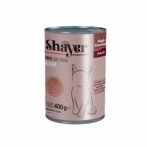 کنسرو گربه گوشت قرمز  ( Pate ) شایر 400 گرم