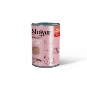 کنسرو گربه مرغ و جگر  پته  ( Pate ) شایر 400 گرم