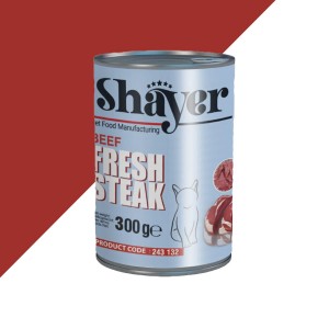 کنسرو گربه بیف  استیک (Fersh Steak) شایر 300 گرم