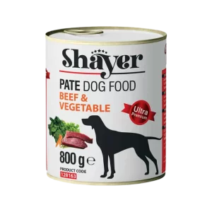 کنسرو سگ گوشت قرمز وسبزیجات پته شایر 800 گرم