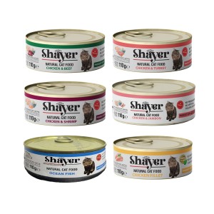 کنسرو غذای گربه شایر مدل نچرال بسته 6 عددی با طعم متفاوت