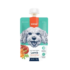 ونپی پودینگ سگ با طعم گوشت بره، هویچ و نخود فرنگی وزن 90 گرم