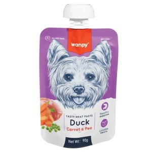 ونپی پودینگ سگ با طعم اردک، هویچ و نخود فرنگی وزن 90 گرم