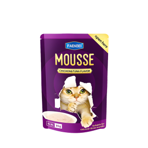 پوچ گربه فنبی مدل موس با طعم مرغ و ماهی Faenbei Cat Mouse with Chicken وزن 85 گرم