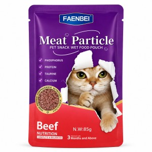 پوچ گربه فنبی با طعم گوشت Faenbei Cat Meat Particle with Chicken Pouch وزن 85 گرم