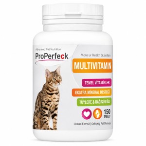 قرص مولتی ویتامین گربه پروپرفک Properfeck Cat Multivitamin Tablet بسته 150 عددی