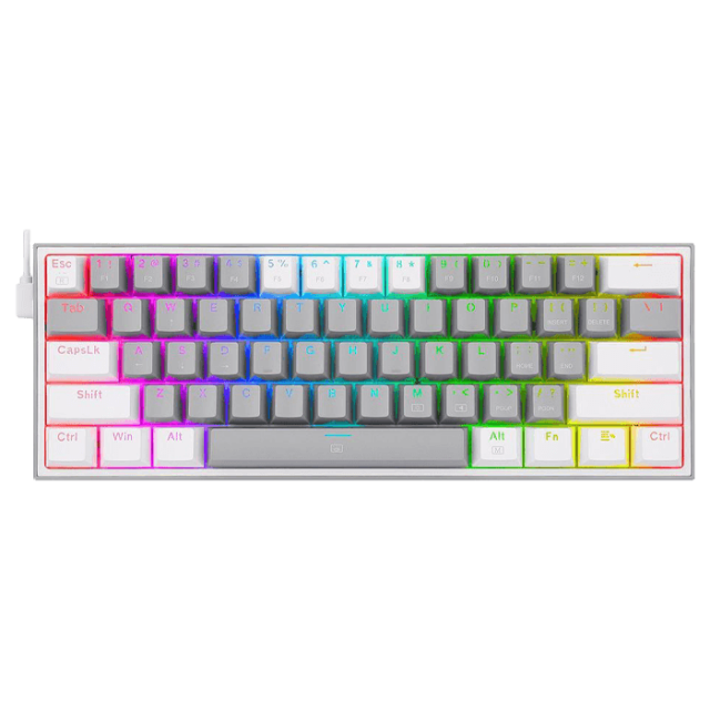 کیبورد مکانیکال گیمینگ ردراگون مدل Fizz Grey k617 Gaming