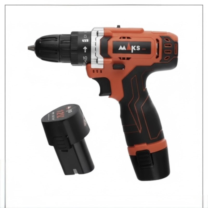 دریل شارژی ۱۲ ولت مکس (MAKS) مدل DL2B+ | پک کامل به همراه دو باتری و شارژر
