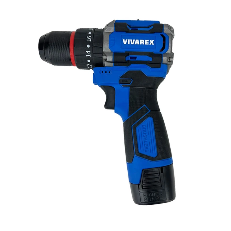 دریل شارژی براشلس ویوارکس 16.8 ولت دو باتری مدل VR1610V-21BL || سبک و حرفه‌ای