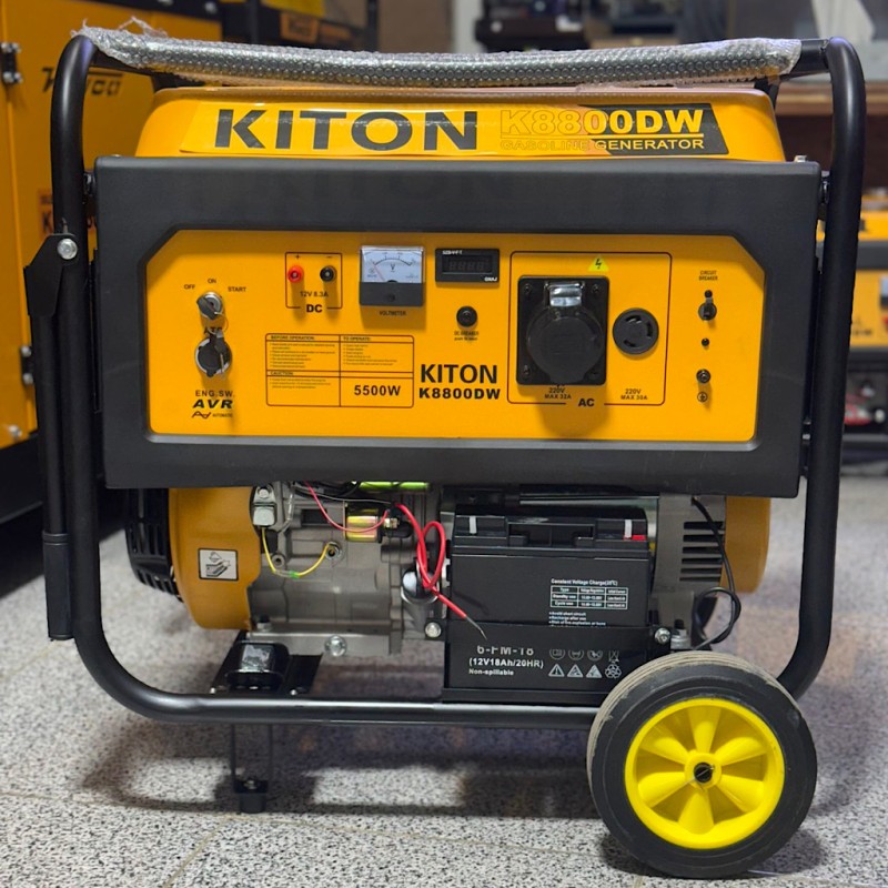 موتور برق ۵.۵ کیلووات استارتی کیتون KITON مدل K8800DW | مجهز به ATS، AVR و استارت الکتریکی با نمایشگر دیجیتال