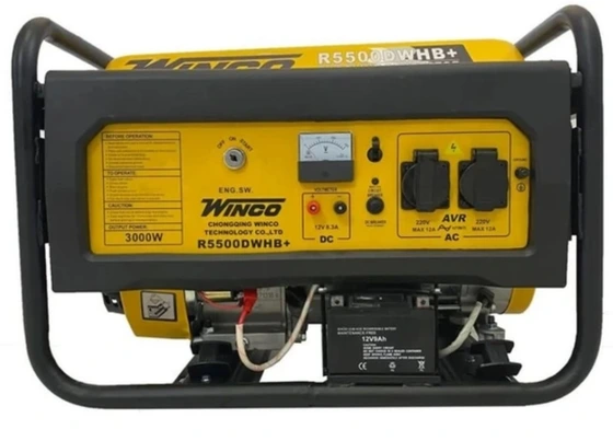 موتور برق ۳ کیلووات استارتی وینکو مدل R5500DWHB | سیم‌پیچ تمام مس، سیستم AVR و نمایشگر دیجیتال