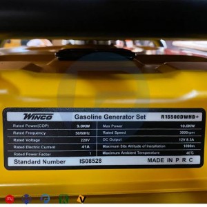 موتور برق  ۱۰ کیلو وات  واقعی وینکو ریموت استارت – مدل R15500DWHB