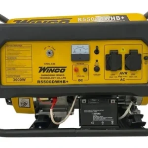 موتور برق ۳ کیلووات استارتی وینکو مدل R5500DWHB | سیم‌پیچ تمام مس، سیستم AVR و نمایشگر دیجیتال