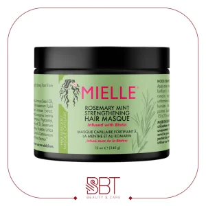 ماسک مو تقویت‌کننده و آبرسان میله Mielle  Rosemary Mint مناسب انواع مو