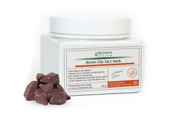 خرید ماسک خاک رس قهوه ای هرموس حجم 150 گرم