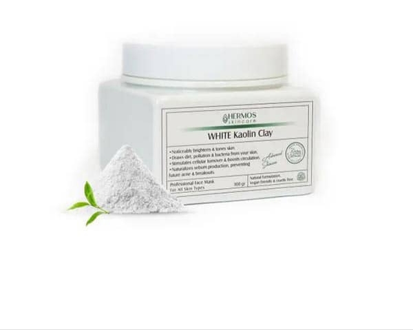 خرید ماسک خاک رس سفید هرموس hermos حجم 150 گرم