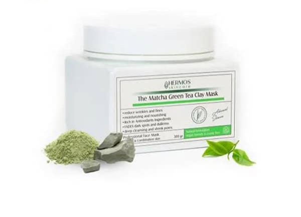 خرید ماسک خاک رس چای سبز و ماچا هرموس حجم 150 گرم