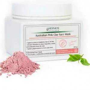 خرید ماسک خاک رس صورتی استرالیایی هرموس hermos حجم 150 گرم