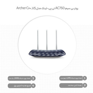روتر بی سیم AC750 تی پی-لینک Archer C20
