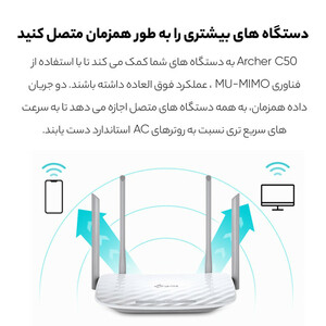 روتر بی سیم تی پی-لینک مدل Archer C50