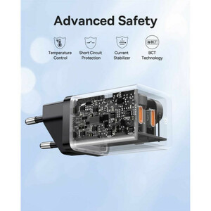 شارژر دیواری 2 پورت 40 وات بیسوس مدل GaN 5 Pro