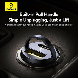 شارژر فندکی 30 وات دو پورت بیسوس مدل Tiny Star VCHXX-UC