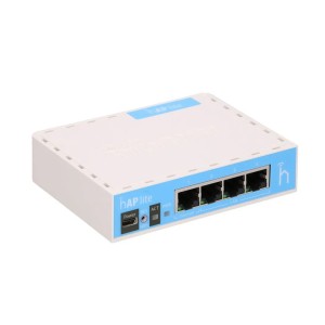 روتر وایرلس میکروتیک ۴ پورت ۱۰/۱۰۰  مدل RB941-2nD(hAP lite)